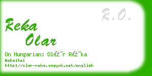 reka olar business card